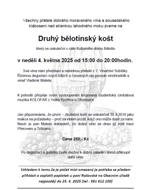 Druhý bělotínský košt vína