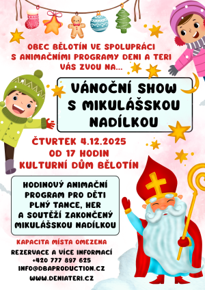 vánoční show s Mikulášem