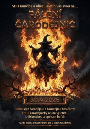 čarodějnický rej s ohněm